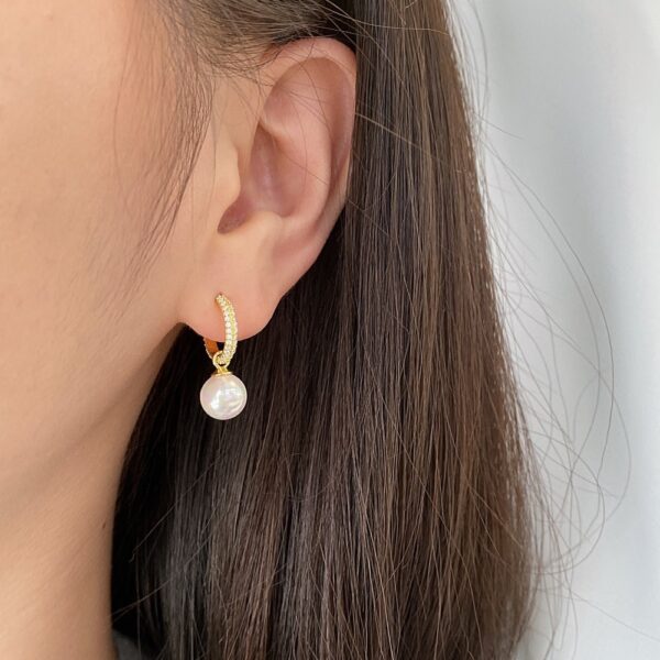 Korean Style Ins Sterling Silver Special Interest Light Luxury Pearl Earrings - Image 6