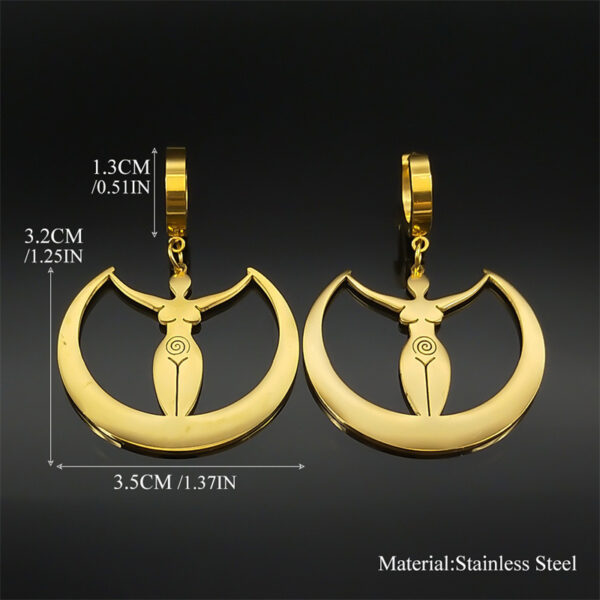 Moon Vortex Goddess Earrings Women's Jewelry Simple All-match - Image 7