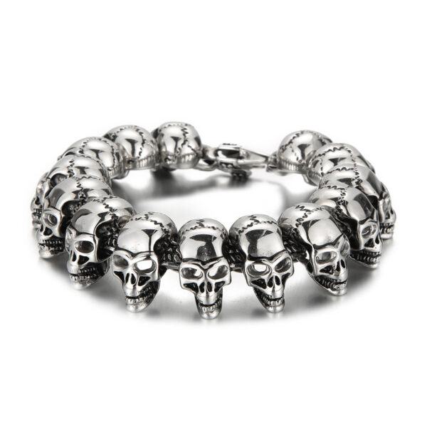 Skull Men's Titanium Steel Bracelet - Image 4