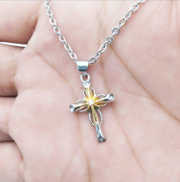 Octagonal Star Cross Alloy Pendant - Image 5