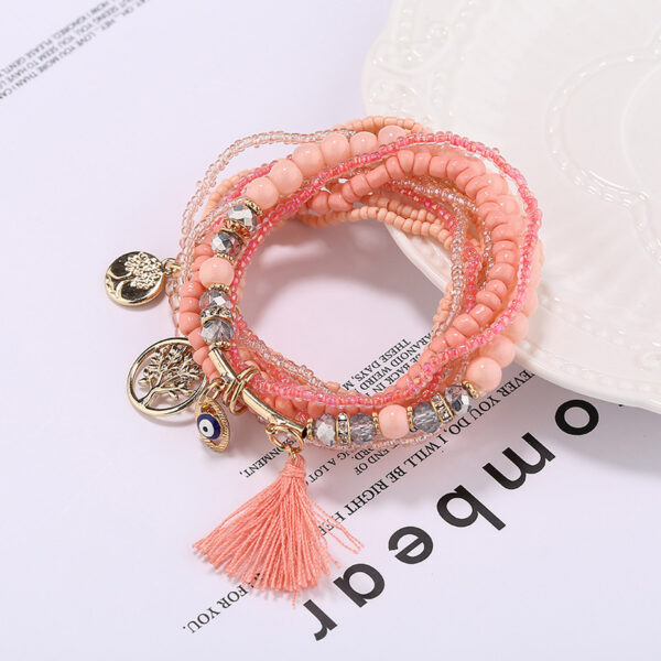 Bohemian Ethnic Style Colored Rice Bead Bracelet Jewelry - Image 5