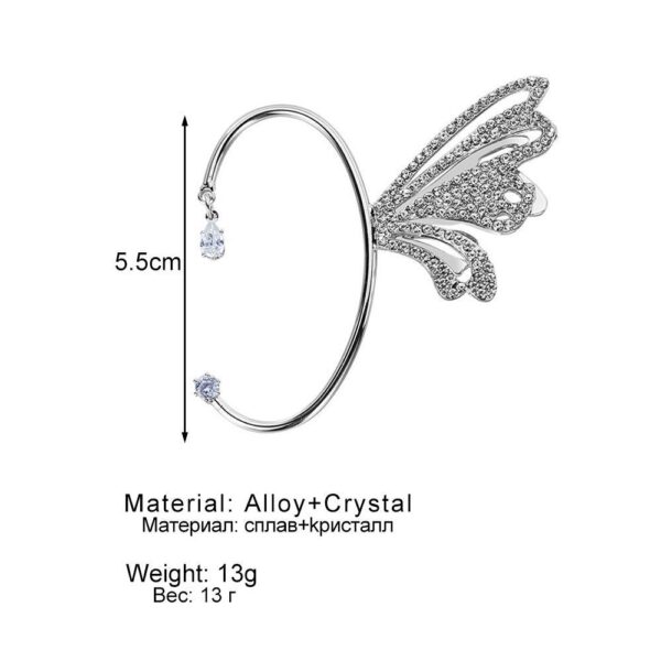 Metal Diamond Butterfly Ear Hanging - Image 3