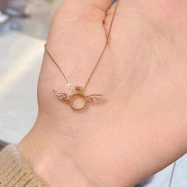 Female Necklace Rose Gold Angel Little Wing - Image 2