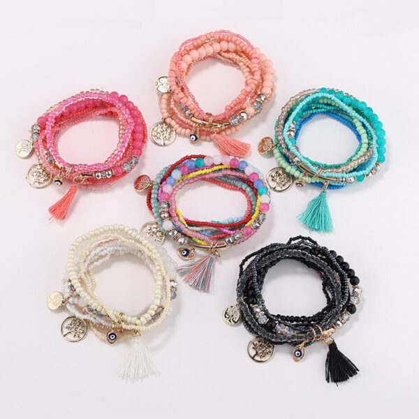 Bohemian Ethnic Style Colored Rice Bead Bracelet Jewelry - Image 2