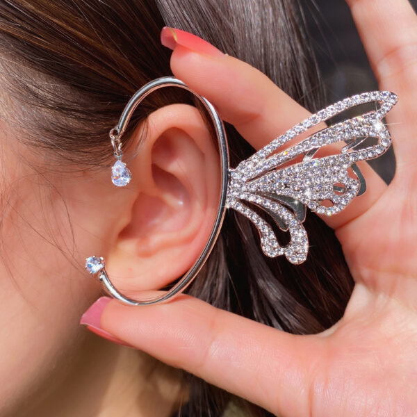 Metal Diamond Butterfly Ear Hanging - Image 4