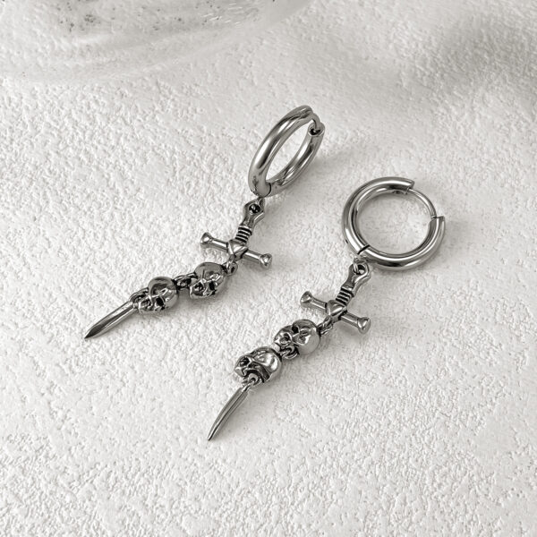 Retro Earrings Creative Design Titanium Steel - Image 4