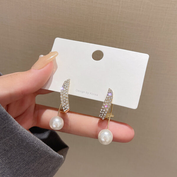 South Korea Dongdaemun Pearl Earrings Women - Image 5