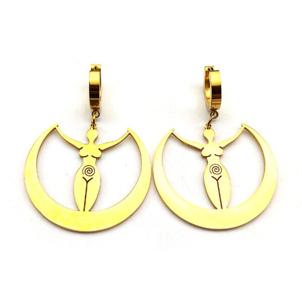 Moon Vortex Goddess Earrings Women's Jewelry Simple All-match - Image 3