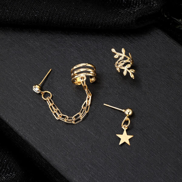 Fashion Commuter Leaves Tassel Ear Studs - Image 4