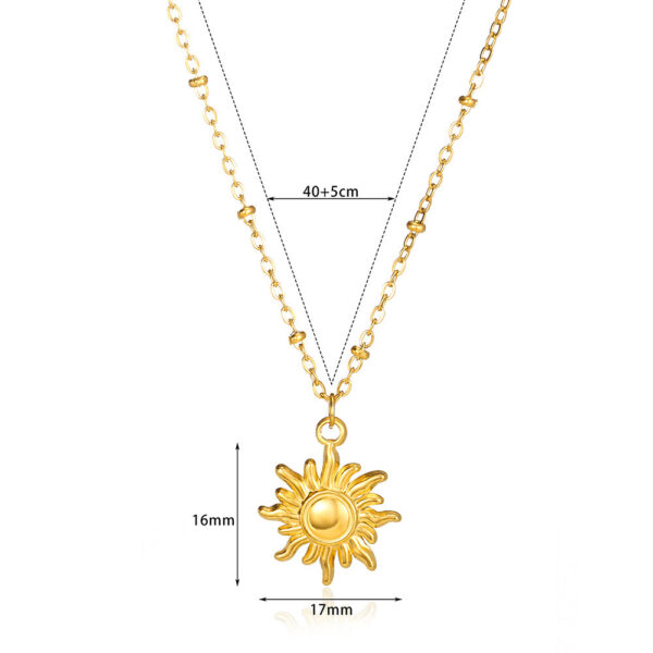 European And American Retro Personalized Sun Necklace - Image 4