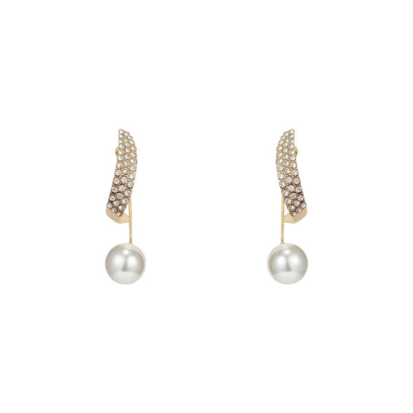 South Korea Dongdaemun Pearl Earrings Women - Image 2