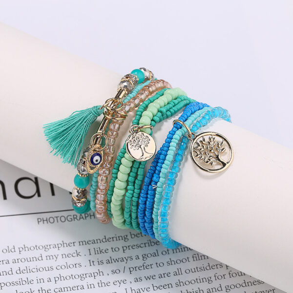 Bohemian Ethnic Style Colored Rice Bead Bracelet Jewelry