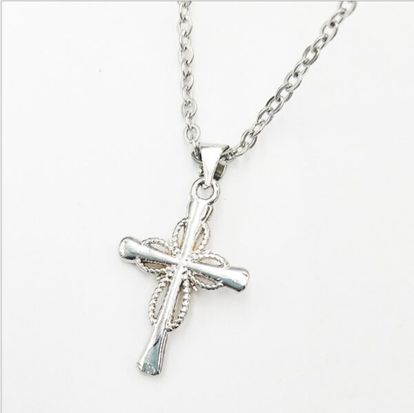 Octagonal Star Cross Alloy Pendant - Image 2