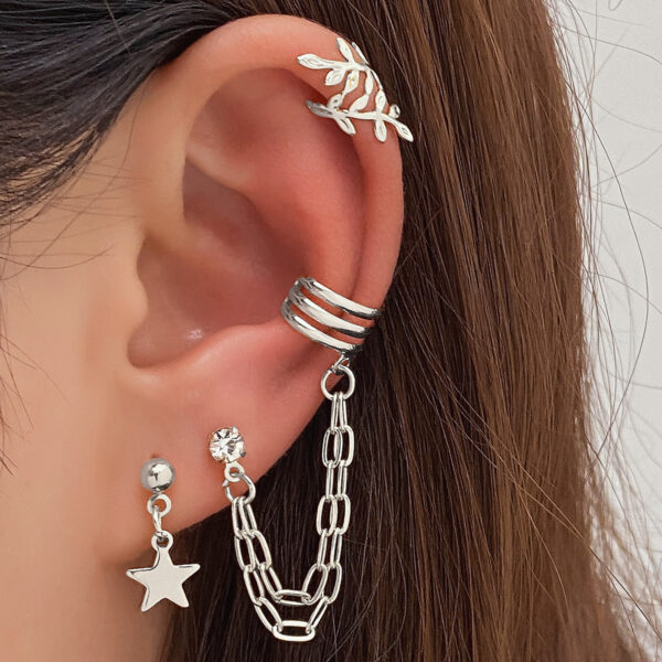 Fashion Commuter Leaves Tassel Ear Studs - Image 5