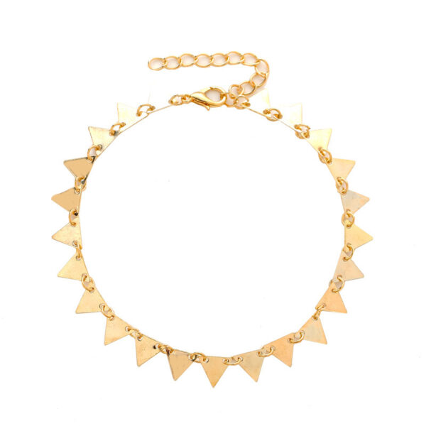 Geometric Triangle Anklet Creative Retro Beach Chain Female - Image 2