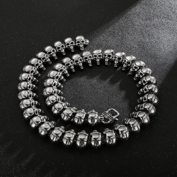 Skull Men's Titanium Steel Bracelet - Image 6