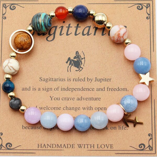 Eight Planets 12 Constellation Bracelet Morgan Stone Beaded Bracelet - Image 9