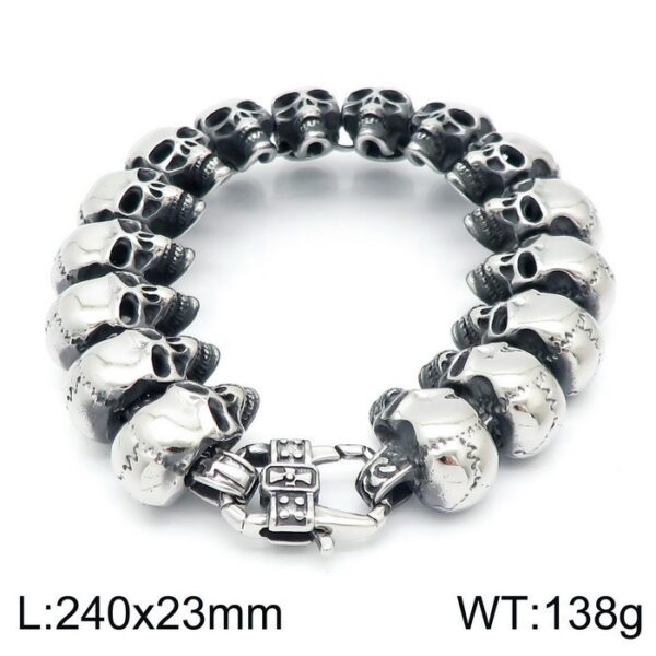 Skull Men's Titanium Steel Bracelet - Image 5