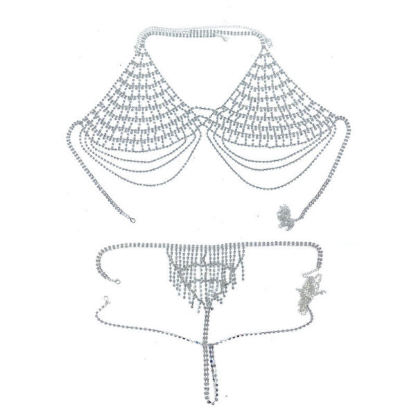 Rhinestone Sexy Lingerie Suit Body Chain - Image 2