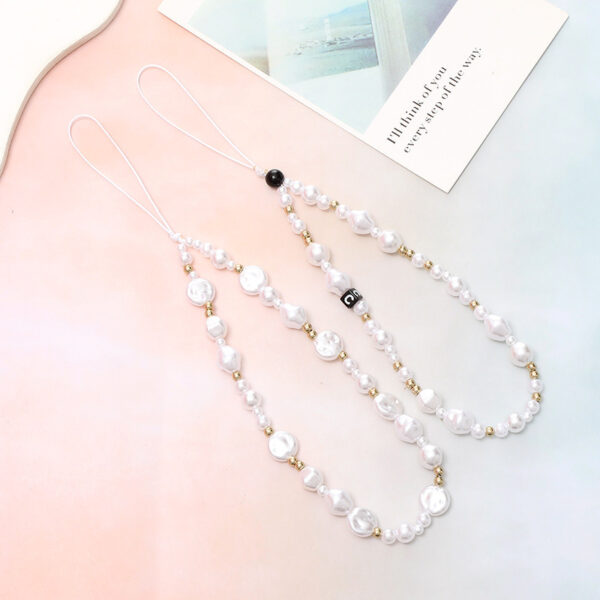 Decorative Letters Short New Special-shaped Pearl Mobile Phone Charm