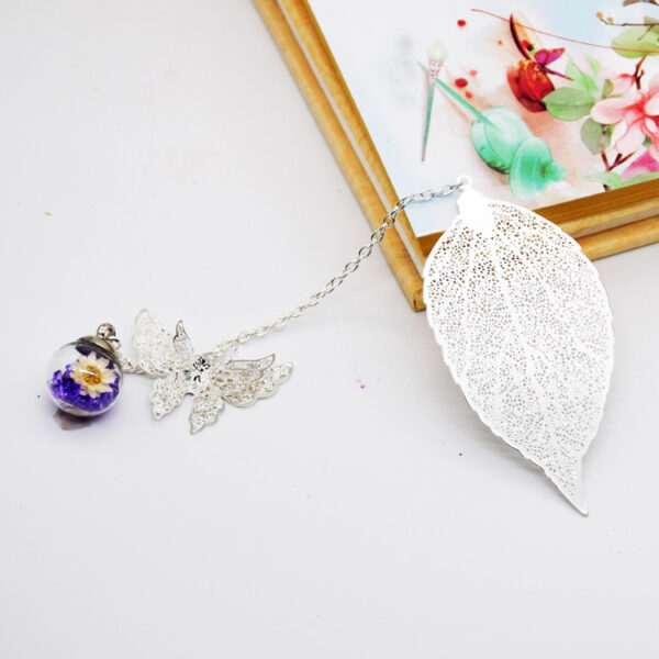 Chinese Style Metal Feather Bookmark Leaf Vein Butterfly Crafts Creation - Image 5