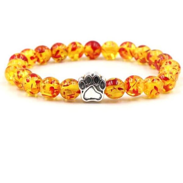 Natural Lava Stones Paw Bracelet - Image 2