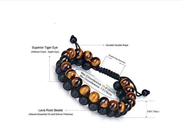 Tiger's Eye & Lava Stone Bracelet - Image 5