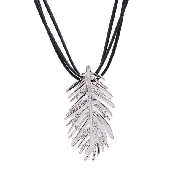 Choker Leaf Geometric Pendant Exaggerated Female - Image 6