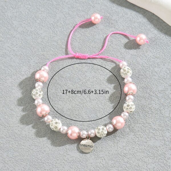 Pearl Bracelet English Letter Special-interest Design - Image 4