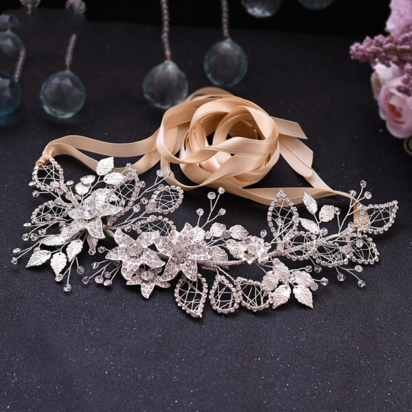 Light Luxury Alloy Flower Wedding Dress Belt - Image 6