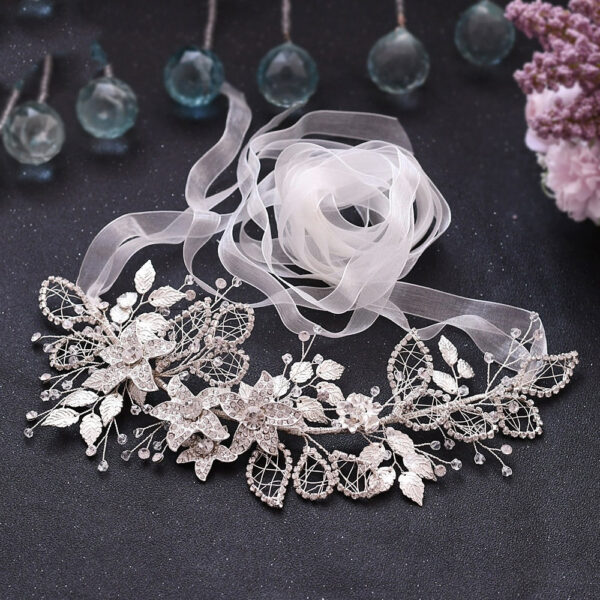 Light Luxury Alloy Flower Wedding Dress Belt - Image 3