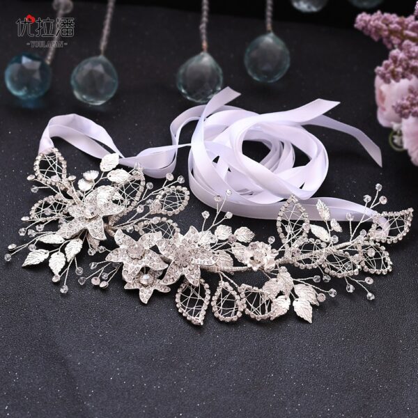 Light Luxury Alloy Flower Wedding Dress Belt - Image 2