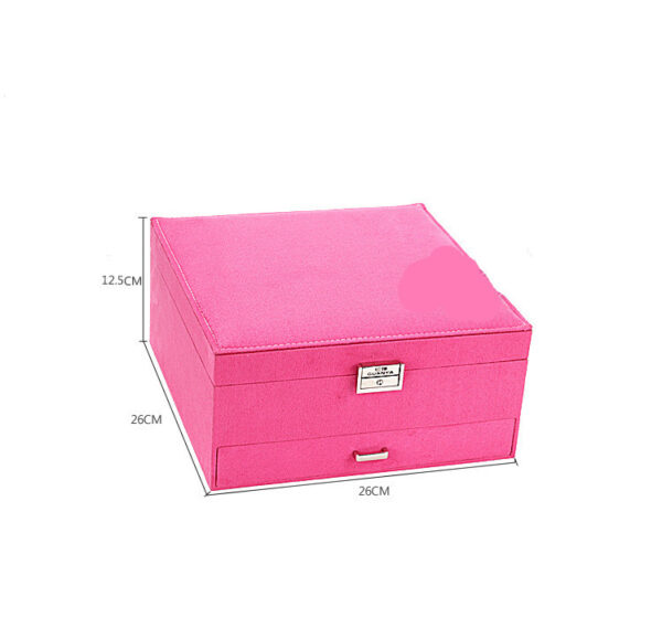 Flannelette Jewelry Box Large Space Three Layer Jewelry Box - Image 6