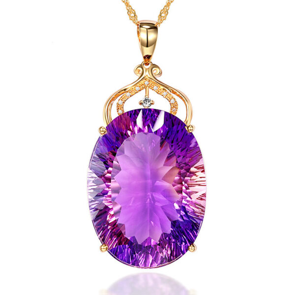 Amethyst Pendant Amethyst Sweater Chain - Image 4