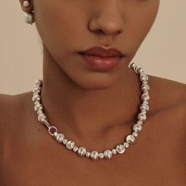 Brushed Beaded Necklace Temperament Clavicle Chain - Image 7