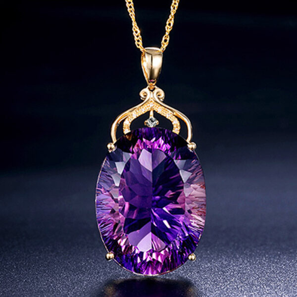 Amethyst Pendant Amethyst Sweater Chain