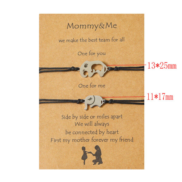 Mother's Day Card Creative Stainless Steel Bracelet - Image 3