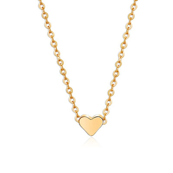 Simple Fashion Gold Color Double-sided Love Pendant Necklaces Clavicle Chains Necklace Women Jewelry Valentines Day Gift - Image 8