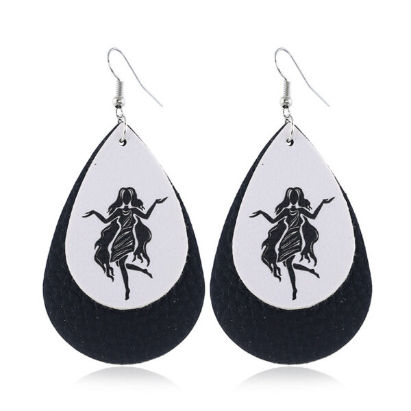 Zodiac leather earrings