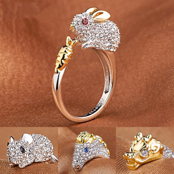 Rhinestone Zodiac Ring - Image 2