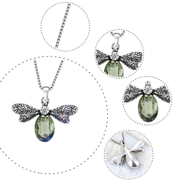 Alloy Insect Creative Necklace Earrings Two-piece Suit - Image 4