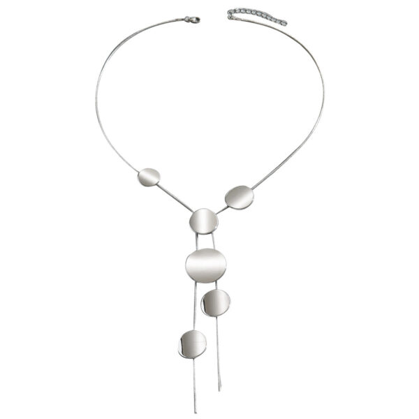 Geometric Ladies' Long Necklace Circular Design - Image 5