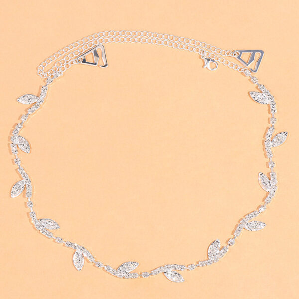 Women's Leaf Rhinestone Shoulder Chain - Image 5