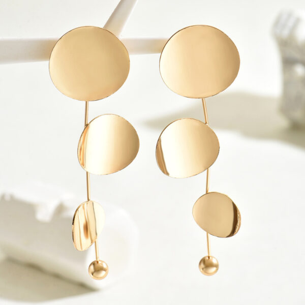 Women's Geometric Earrings Round Niche - Image 2