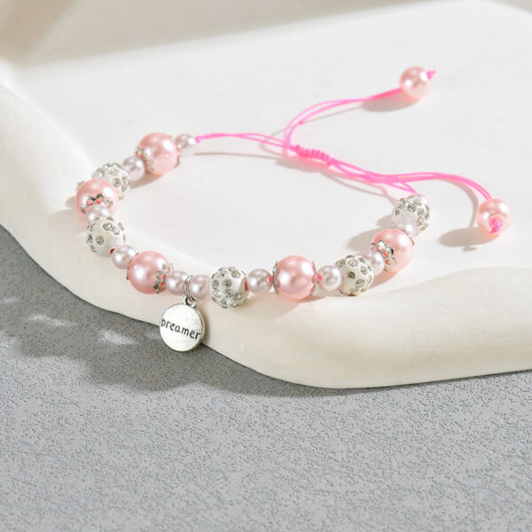 Pearl Bracelet English Letter Special-interest Design - Image 3