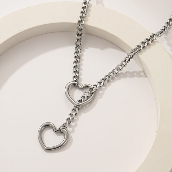 Cuban Adjustable Heart Shaped Necklace - Image 9