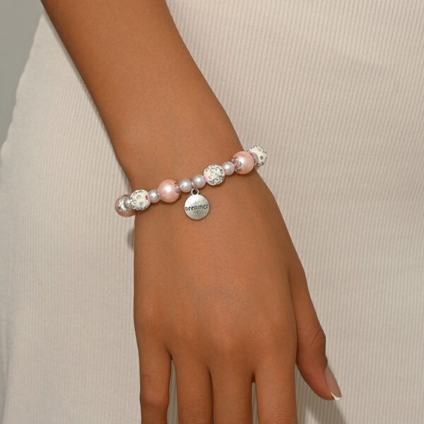 Pearl Bracelet English Letter Special-interest Design - Image 5