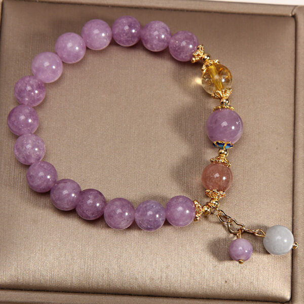 Natural Amethyst Bracelet Female Ins Niche Design - Image 3