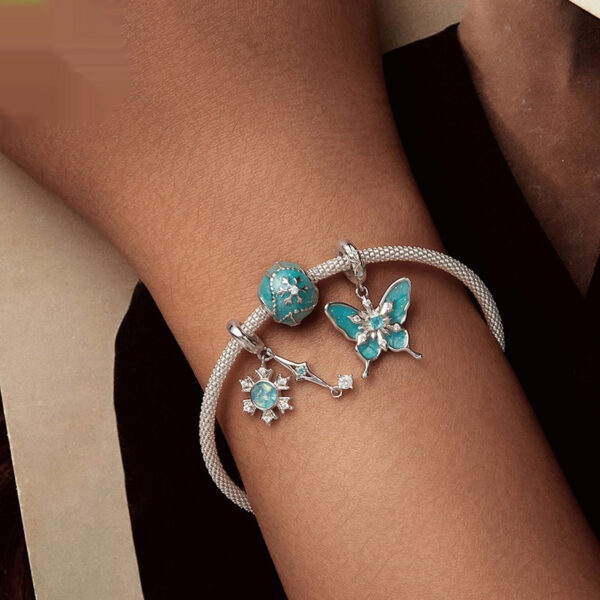 Silver Jewelry Snowflake Series Beaded Bracelet Accessories - Image 3