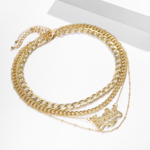 Simple Exaggerated Multi-layer Hollow Chain Collar - Image 3